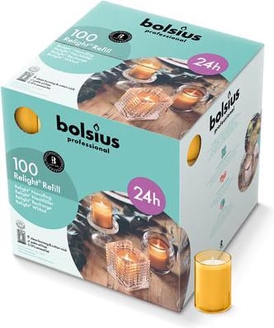 Bolsius Navullingen Relight Amber - 100 Stuks