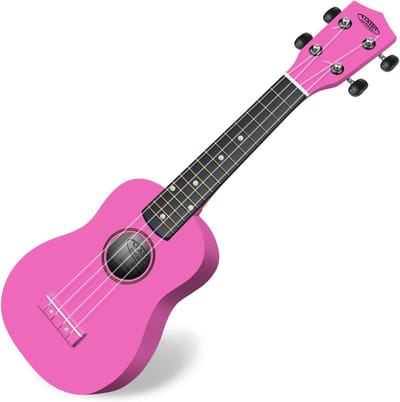 Sopraan Ukelele - Klein Snaarinstrument - Muziek Maken - Soepel Gitaarmechanisme - 53 x 17 x 7 cm - Roze