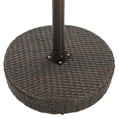 vidaXL - Tuintafel - 75,5x106 - cm - poly - rattan - bruin