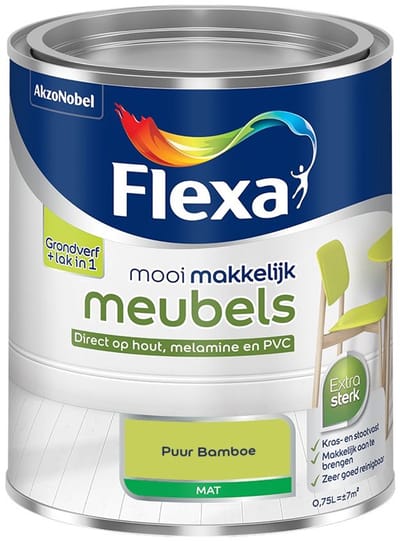 Flexa - Mooi Makkelijk Meubels Mat - Puur Bamboe - Mengverf - 750 Ml
