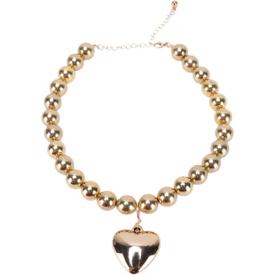 Grote Kralen Ketting Hartvormig Hanger Dikke Ketting Ketting Halsketting voor Vrouwen Feest Verjaardag Goud goud