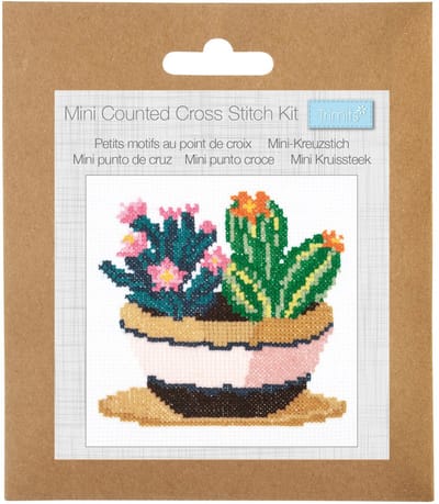 Borduurpakket Kruissteekpakket Telpatroon: Vetplant
