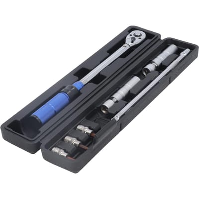 7-delige momentsleutel 38 inch aandrijving Klikmomentsleutel met 14 mm 16 mm bougiedop voor auto gray