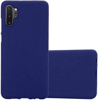 Cadorabo Hoesje geschikt voor Samsung Galaxy NOTE 10 PLUS in FROST DONKER BLAUW - Beschermhoes gemaakt van flexibel TPU silicone Case Cover