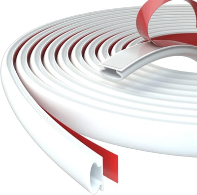 Deur- en raamafdichtingsstrips voor warmte- en geluidsisolatie; zelfklevende rubberen deurafdichtingsstrips; PVC koudebestendige deurafdichtingsstrips; koudebestendige deurafdichtingsstrips (6M, D-wit).