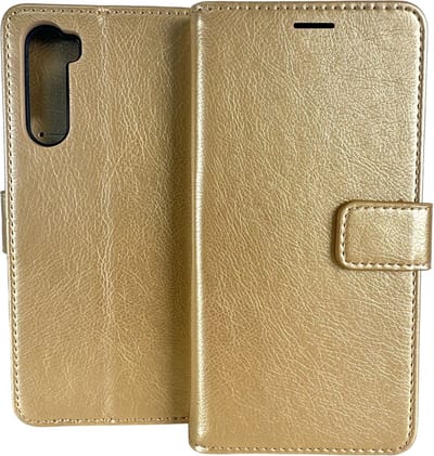 Portemonnee Book Case Hoesje Geschikt voor: OnePlus Nord - Goud