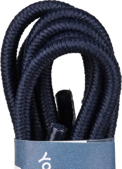 koordveters rond blauw - veters koord - donkerblauw - 55 cm - 1 paar - klassieke veter