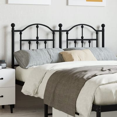 vidaXL - Vervangend - hoofdbord - 120 - cm - metaal - zwart