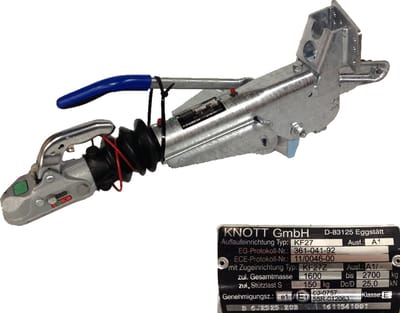 Oplooprem Knott KF 27 V-dissel met neuswiel console