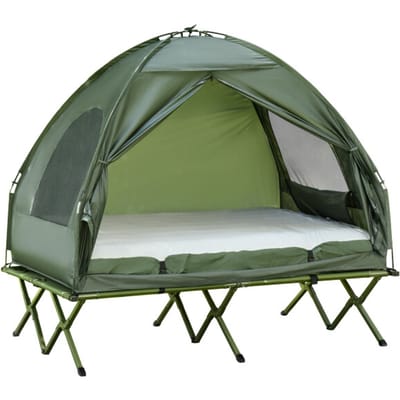 4goodz Kampeertentenset voor 2 personen met veldbed en luchtbed