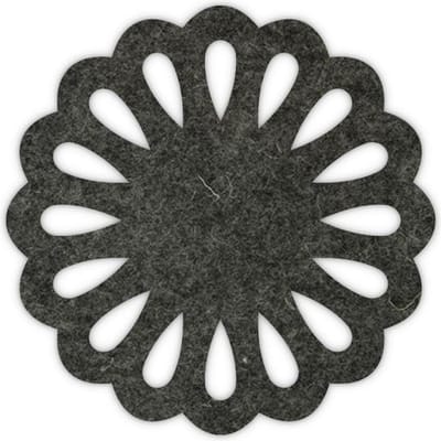 Druppel vilt onderzetter - Gemeleerd antraciet - 6 stuks - ø 10 cm Rond - Glas onderzetter - Cadeau - Woondecoratie - Woonkamer - Tafelbescherming - Onderzetters Voor Glazen - Keukenbenodigdheden - Woonaccessoires - Tafelaccessoires