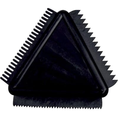 Structuurkam - Rubber Textuur Kam - Zwart - Voor Creatieve Effecten en DIY Projecten - Afmeting 9 cm - 1 Stuk