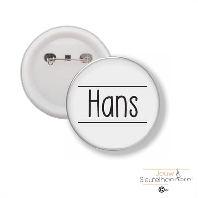 Button Met Speld 58 MM - Hans
