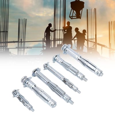 Kit Combiné de 42 Pièces Boulons d'Expansion M4~M6 Vis pour Plaque de Plâtre Accessoire d'Outil à Main pour l'Industrie