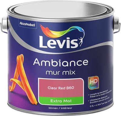 Levis - Ambiance Mur Extra Mat Mix - Clear Red B60 - Mengverf - 2,5 L