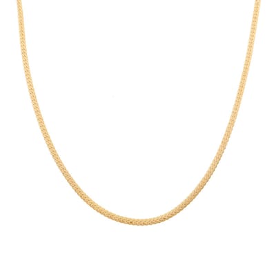 Essentialistics - Ketting basic grove schakel - Volwassenen - Goudkleur - Stainless steel (verkleurt niet) - Verlengkettinkje