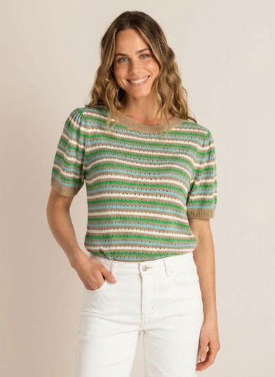IVY BEAU Phelien Tops - Beige/Multi-Colour - maat 38