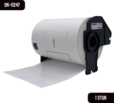 DULA Brother Compatible DK-11247 - Voorgestanst groot verzendlabel - 1 rol - 103 x 164 mm - 180 labels per rol - Zwart op wit - Papier