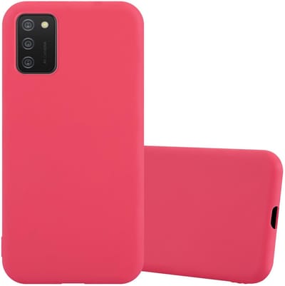 Cadorabo Hoesje geschikt voor Samsung Galaxy A02s in CANDY ROOD - Beschermhoes gemaakt van flexibel TPU silicone Case Cover