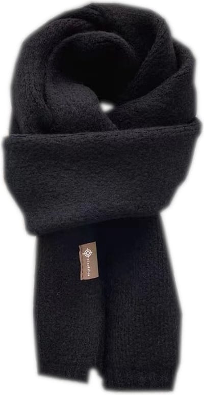Sjaal Dames - Wolmix - Zachte Sjaal - Zwart - 150 cm