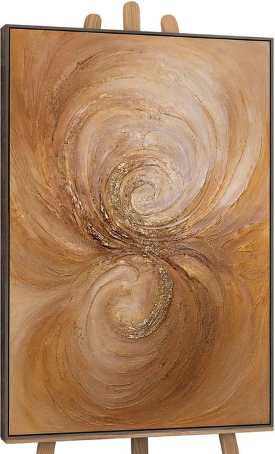 Canvas schilderij handgeschilderd whirlwind of heat abstract – YS-Art Gallery – Luxe wanddecoratie voor woonkamer – Modern schilderij voor slaapkamer en hal