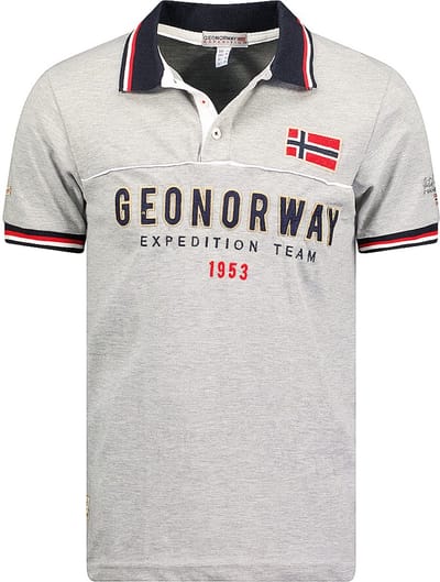 Polo Shirt Heren Grijs Geographical Norway Expedition Kerato - S