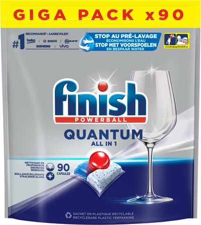 Finish Quantum All in One Regular Vaatwastabletten - 90 Capsules