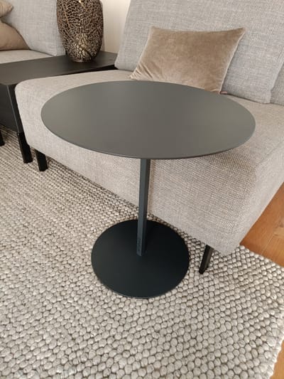 Bijzettafel rond 50 cm - zwart - 50 cm hoog - metaal