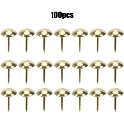 100 Stuks Bekledingsnagel Antiek Messing IJzer Meubels Decoratieve Tekenspijker Accessoires 11x17mmGoud goud