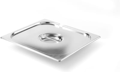 HENDI Deksel voor GN containers – lepeluitsparing – roestvrij staal – 354x325 mm