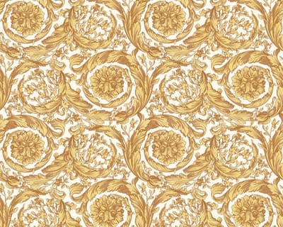 KLASSIEK BAROK ORNAMENTEN BEHANG - Beige Geel Goud - AS Creation Versace 4