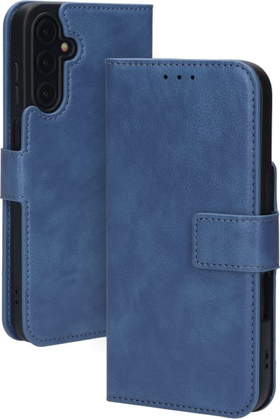 Mobiparts hoesje geschikt voor Samsung Galaxy A15 - Wallet/Boekhoesje - Eco Leer - Magneet Sluiting - Opberg vakken - Blauw