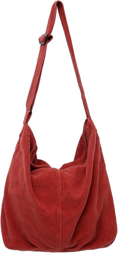 Grote Dames Schoudertas Tote Tas Shopper Crossbody in Rood - Geschikt voor Werk, School en Reizen