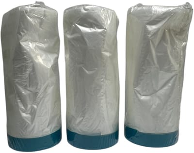 3 x Rol Maskeerfolie / Afdekfolie voor buiten Primafix 057 SPEC (B 1400mm x H 200mm L 17 mtr) 10 My Speciaal TAPE (Ductape)