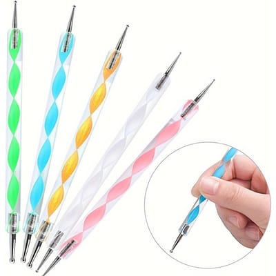Outils de Peinture par Points Mandala, Kit de Peinture sur Roche, Stylos à Points, Peinture, Pochoirs, Stylos de Dessin, Pinceaux, Matériel d'Art. Set [Random 5]]