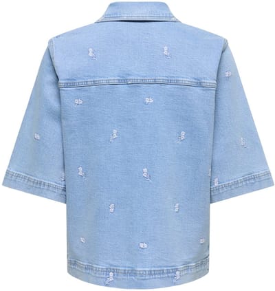 ONLY - ONLBELLA S/S EMB SHIRT DNM MAE - Meisjes - Blouses