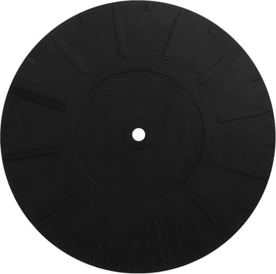Antistatische Siliconen Draaitafelmat voor Vinyl LP's - Antislip Platenspelermat 17cm Zwart
