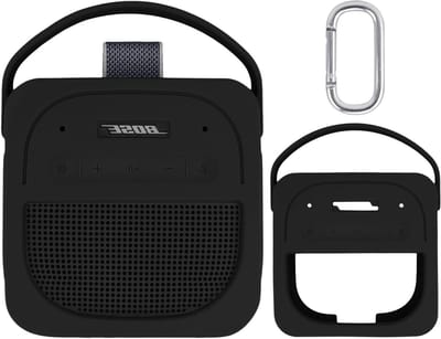 Draagbare Bluetooth speaker beschermhoes voor SoundLink Micro - Siliconen, Reis, Zwart