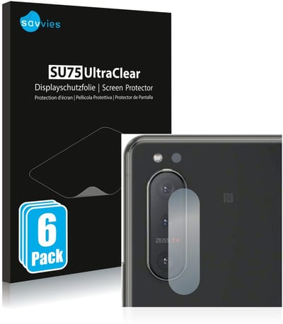Savvies - Screenprotector voor Sony Xperia 5 II (ALLEEN Camera Lens) - Folie Beschermfolie transparant 6 Stuks