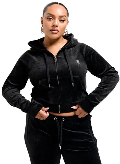Juicy Couture Juicy Couture Madison Col Out Hoodie ZWART - Maat XL