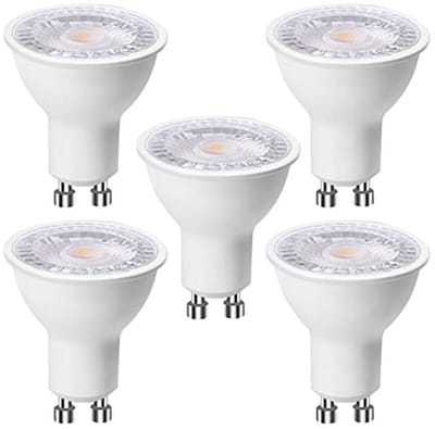LED GU10 Lampen 6W 500 Lumen Koudwit 6500K Niet Dimbaar - 5 Stuks