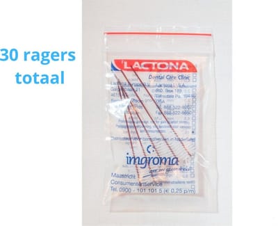 Lactona Interdentaal Ragers - XX-Large 12mm - Donkerrood - 6 gripzak x 5 stuks - Voordeelpakket