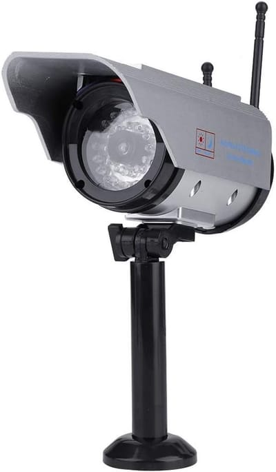 Nep Camera - Oog in Oog - Diefstal Preventie - Zonne-energie Opladen - 180 x 80 x 75 mm - Zilver