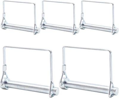 5-delige set vergrendelingspennen 10mm x 70mm voor opvouwbare spuiters, ideaal voor aanhangers, tractoren en tuinmachines