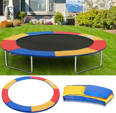 Trampoline beschermrand, randafdekking, randbescherming, trampolinerand 305cm, Rood-Geel-Blauw