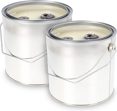 Kristen Tuinkaars in Blik – 2,5L – 2 Stuks – Brandduur 6 Uur – Ø16 cm – Buitenkaars – Tuinfakkel – Voor Tuindecoratie – Vuurblik