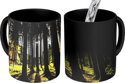 Magische Mok - Foto op Warmte Mokken - Koffiemok - Boom - Natuur - Zon - Bos - Magic Mok - Beker - 350 ML - Theemok
