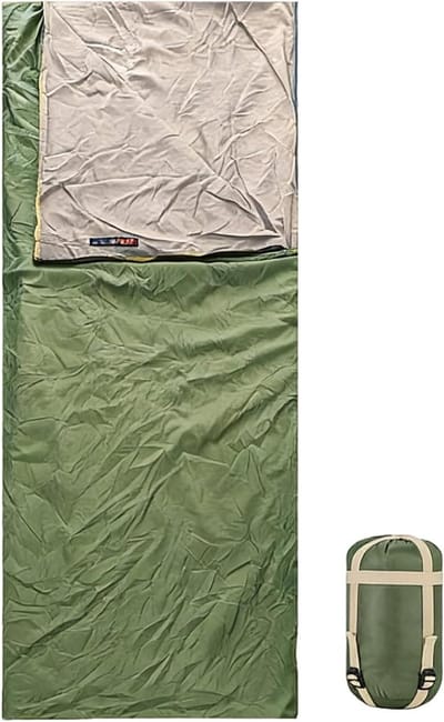 Slaapzak Volwassenen - Lichtgewicht Rugzak - Kamperen en Reizen - Machinewasbaar Gemak - 190 x 75 cm - Groen