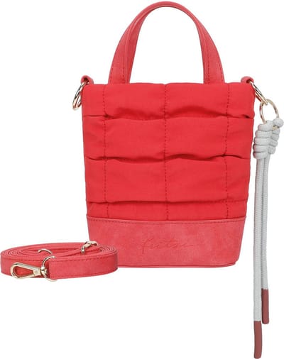 Fritzi aus Preußen Schoudertas Handtas Brigitte X Fritzi Mini Toty limited Bubble Real Red Rood