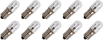 Signaallamp E14 30V 5W - 166 mAh - 10 stuks - T16 Gloeilamp Ø16mm - 45mm - 2500K - Dimbaar